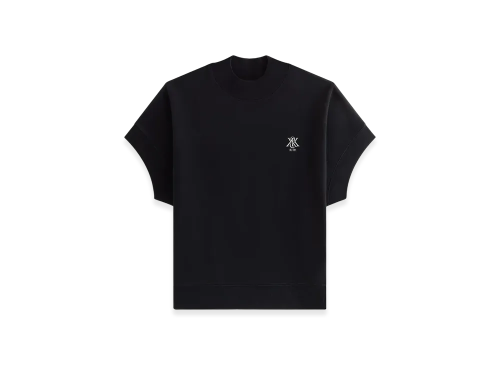 Kith Women's Opal Dolman Mock Neck Short Sleeve "Black"