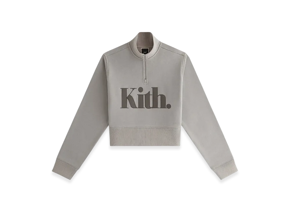 Kith Women's Hunter II Punctuated Logo Quarter Zip "Storm"