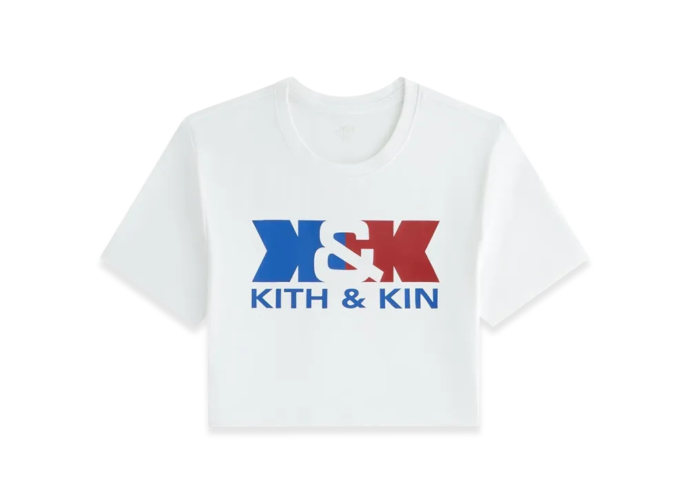 Kith Women's Misha Crop Kith & Kin Sport Tee "White"