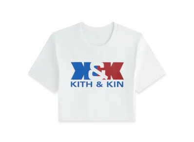 Kith Women's Misha Crop Kith & Kin Sport Tee "White"