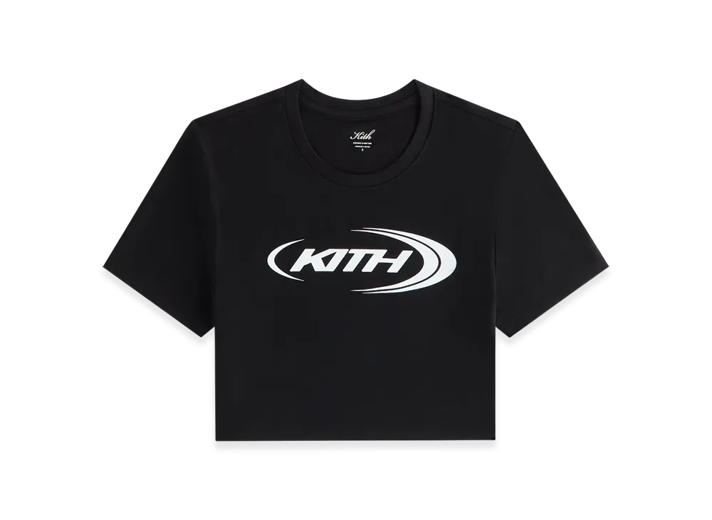 Kith Women's Misha Crop Outline Logo Tee "Black"