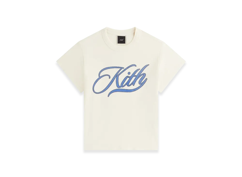 Kith Women's Mulberry Vintage Varsity Tee "Sandrift"