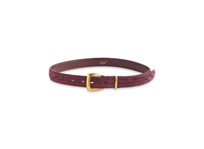 Kith Women's Monogram Debossed Suede Belt "Magma"