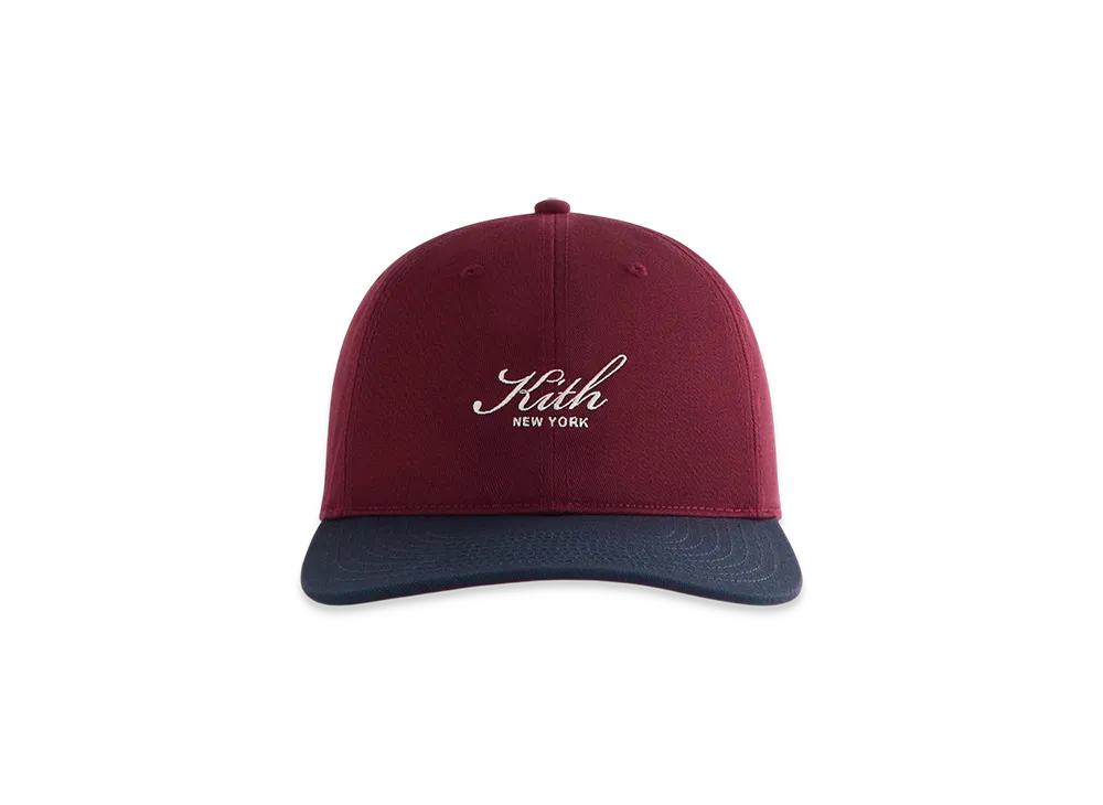 Kith Women's Two-Tone Twill Kith Script Classic Cap "Magma"