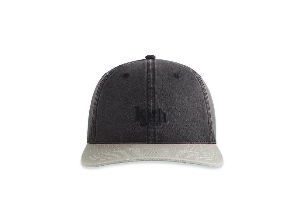 Kith Women's Washed Twill Serif Bay Low Classic Cap "Black"