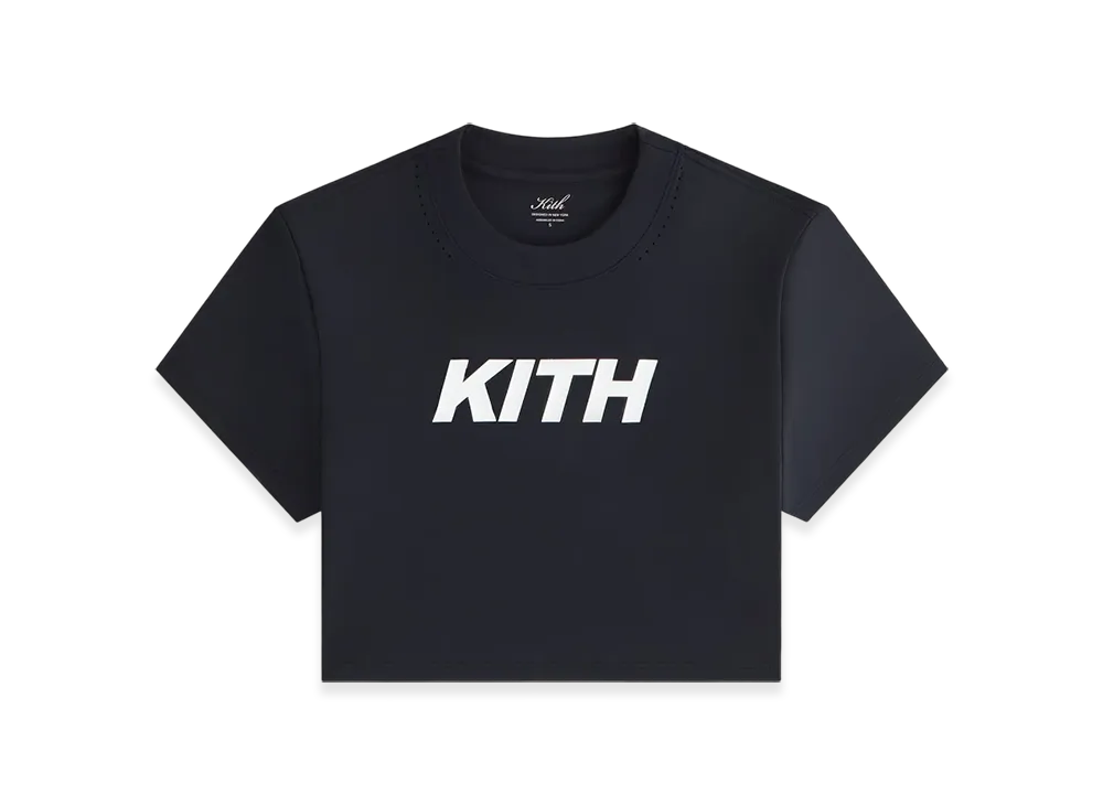 Kith Women's Misha Crop Speed Logo Tee "Black"
