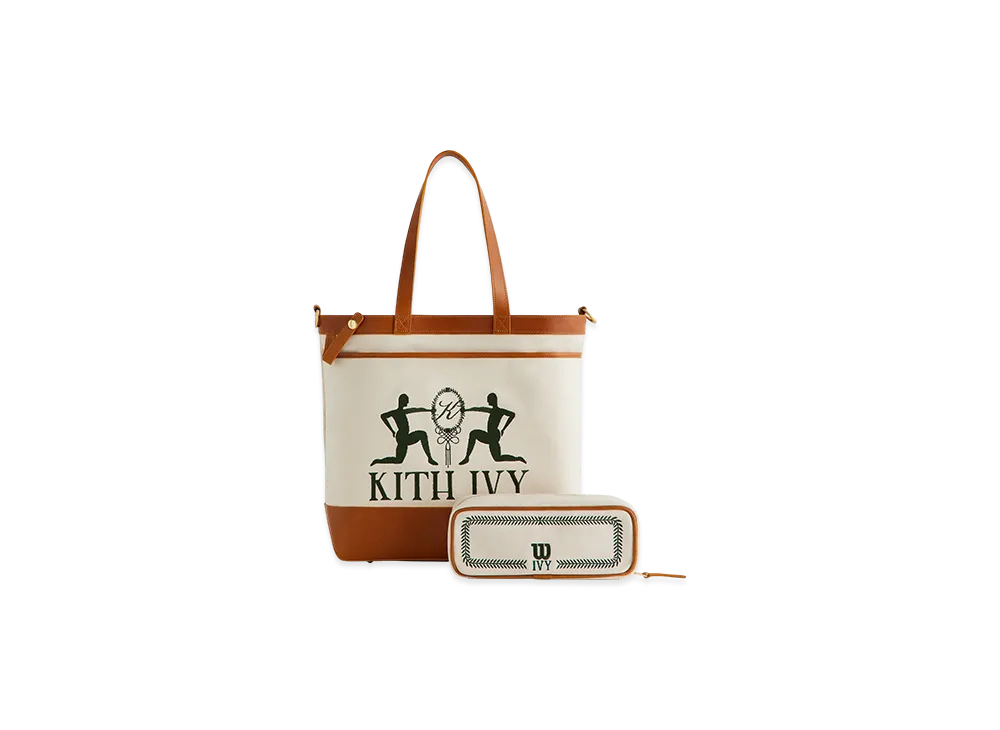 Kith Ivy For Wilson Leather Trimmed Tote "Tan"