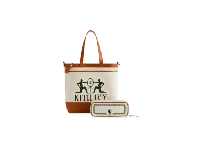 Kith Ivy For Wilson Leather Trimmed Tote "Tan"