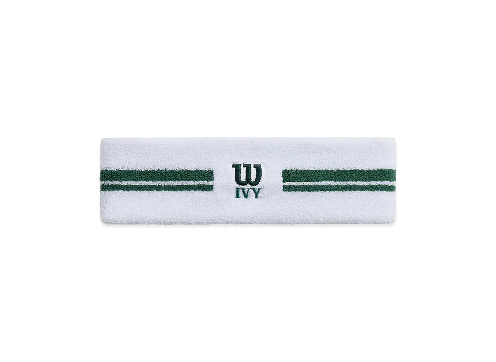 Kith Ivy For Wilson Terry Stripe Headband "White"