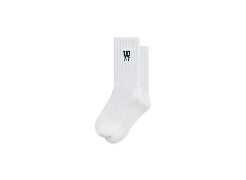 Kith Ivy For Wilson Logo Crew Socks "White"