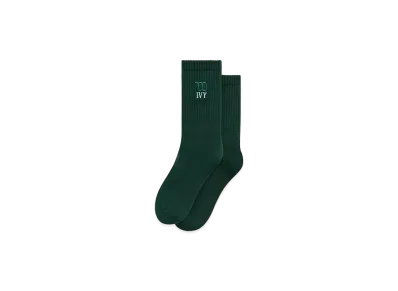 Kith Ivy For Wilson Logo Crew Socks "Ivy Green"