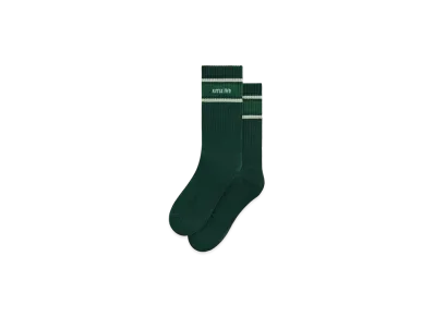 Kith Ivy For Wilson Stripe Logo Crew Socks "Ivy Green"