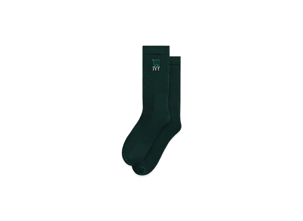Kith Ivy For Wilson Performance Crew Socks "Ivy Green"