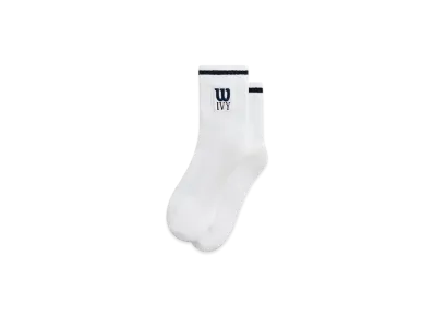 Kith Ivy For Wilson Quarter Top Socks "White / Port Royal"