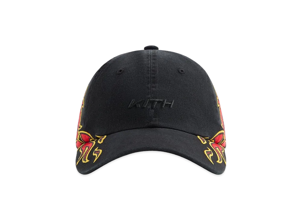 Kith x adidas Football Flames Cap "Black/Orange"