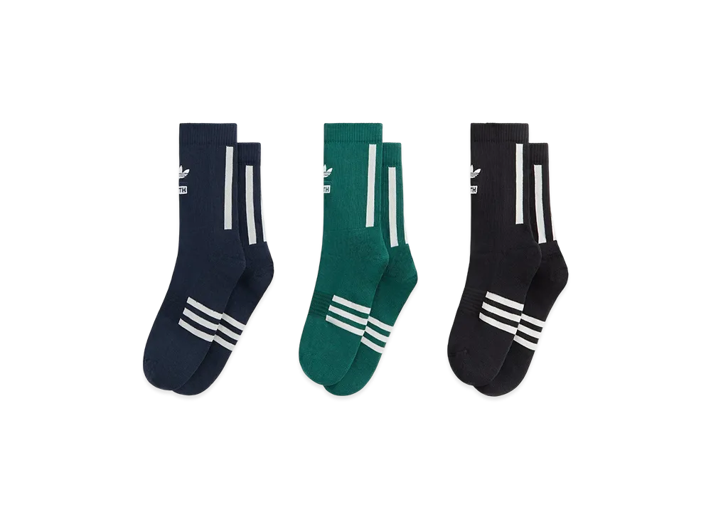 Kith x adidas Football 3 Pack Crew Socks "Multi"