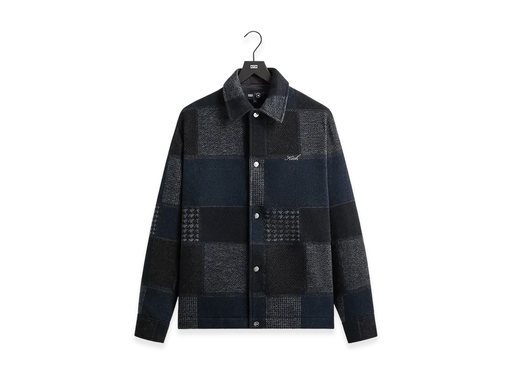Kith x The New York Yankees Patchwork Wool Coaches Jacket "Nocturnal"
