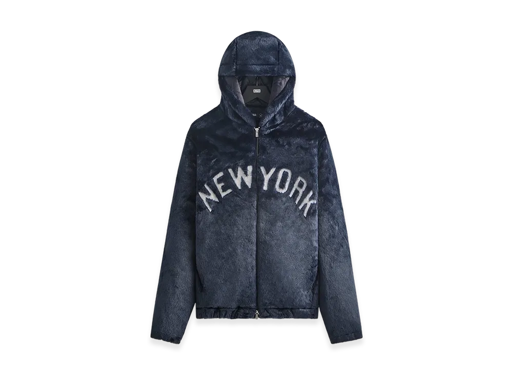 Kith x The New York Yankees Faux Fur Jacquard Jaysen Hoodie "Nocturnal"