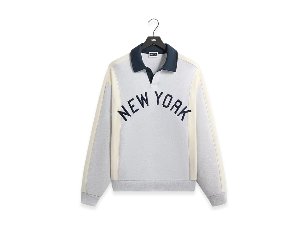Kith x The New York Yankees Paneled Nelson Rugby "Light Heather Grey"