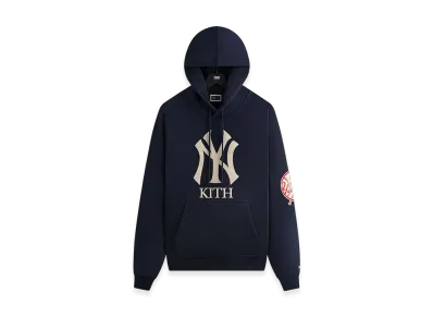 Kith x The New York Yankees Plush Fleece Cropped Braxton Hoodie "Nocturnal"