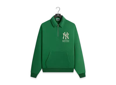 Kith x The New York Yankees Quarter Zip Popover Sweatshirt "Kelly"