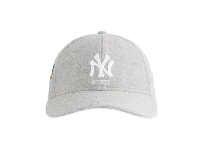 Kith x New Era For The New York Yankees Melton Wool 59Fifty Low Profile "Light Heather Grey"