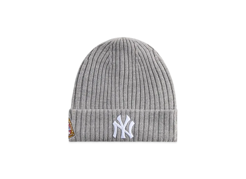 Kith x New Era For The New York Yankees Merino Knit Beanie "Light Heather Grey"