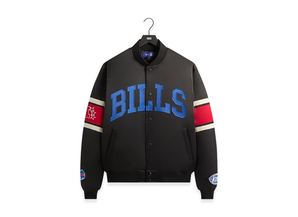 Kith x the NFL Buffalo Bills Satin Bomber Jacket "Black"