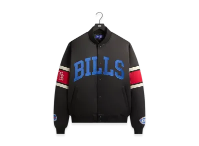 Kith x the NFL Buffalo Bills Satin Bomber Jacket "Black"