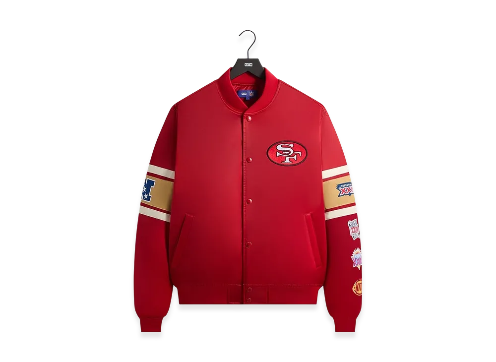 Kith x the NFL San Francisco 49ers Satin Bomber Jacket "Present"
