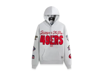 Kith x the NFL San Francisco 49ers Faithful Vintage Hoodie "Light Heather Grey"