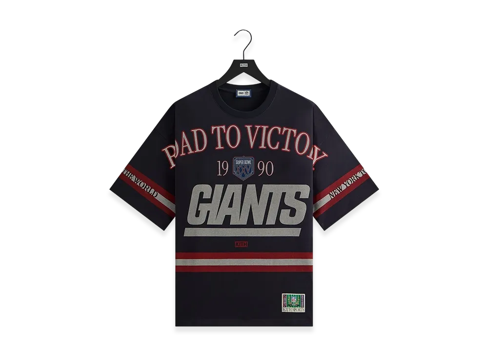 Kith x the NFL New York Giants Victory Vintage Bishop Tee "Ink"