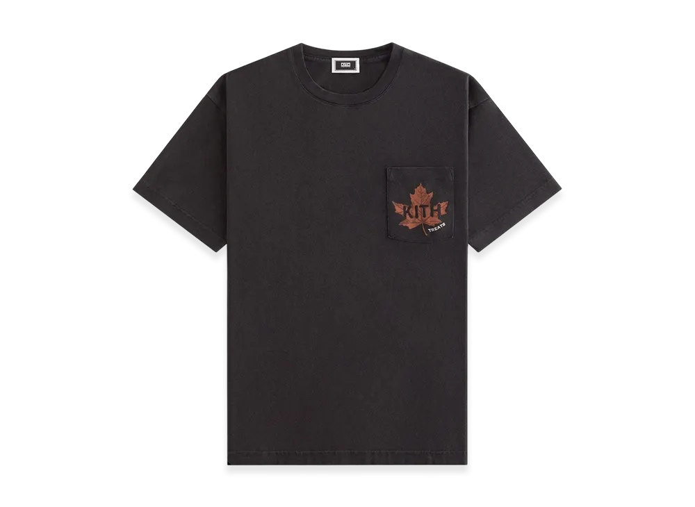 Kith Treats Leaf Vintage Pocket Tee "Black"