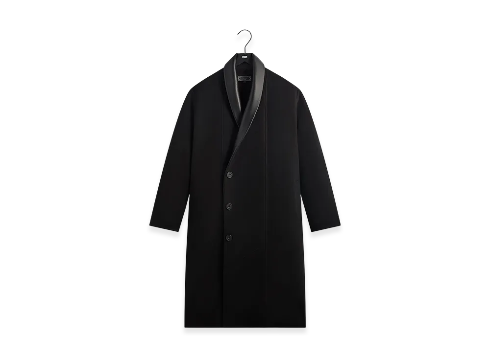 Kith Shawl Collar Wool Bernard Coat "Black"