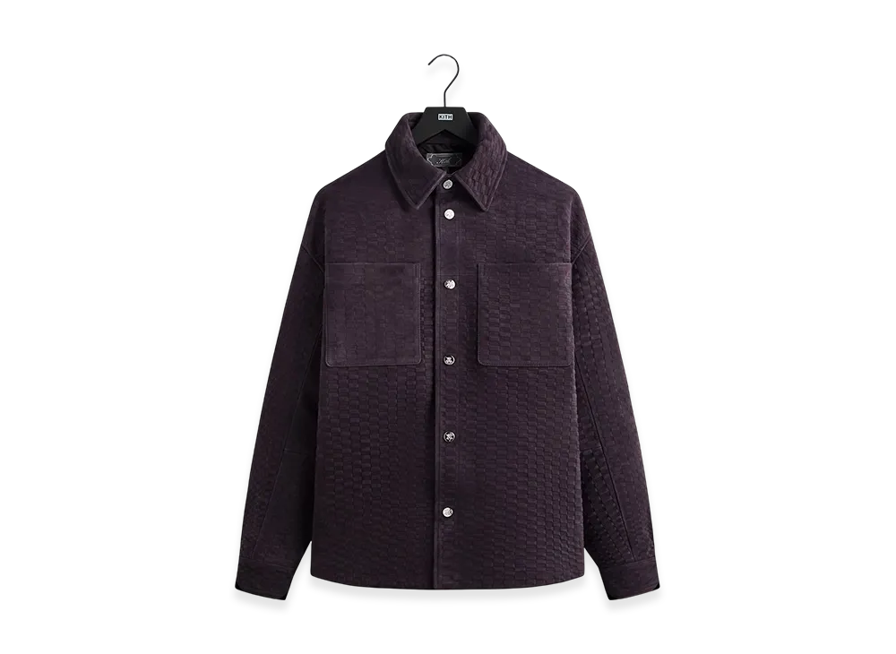 Kith Monogram Suede Apollo II Shirt "Belladonna"