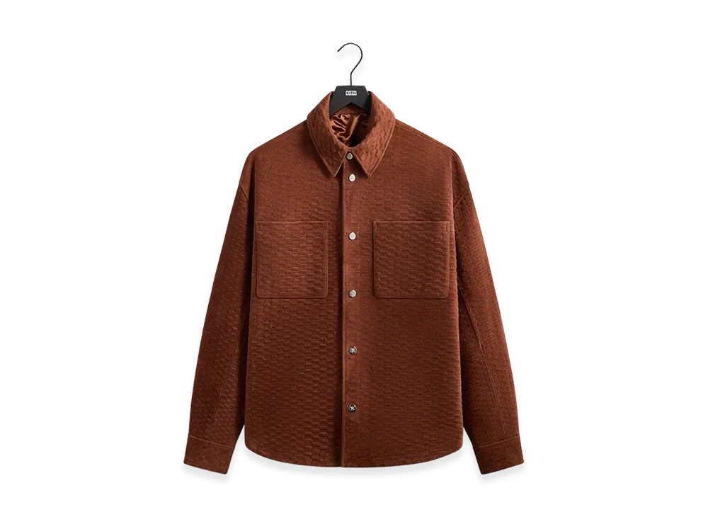 Kith Monogram Suede Apollo II Shirt "Walnut"
