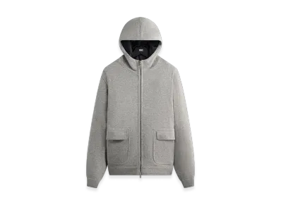 Kith Brushed Selfridge Zip Up Hoodie "Medium Heather Grey"