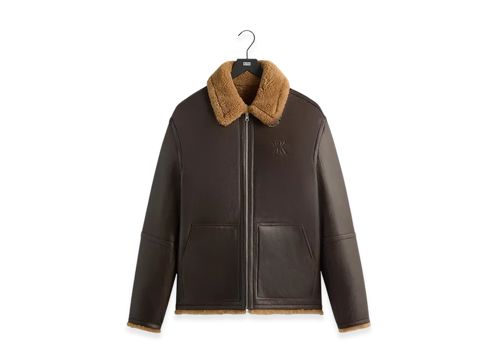 Kith Reversible Shearling Bomber "Kindling"