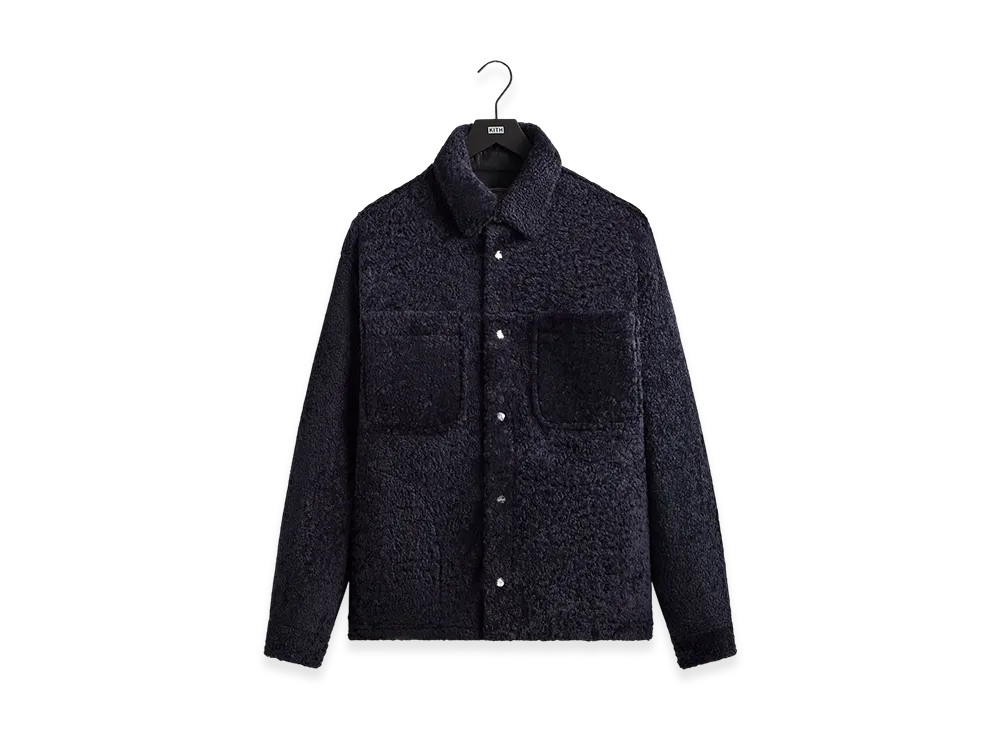Kith Shearling Ace Shirt Jacket "Ink"