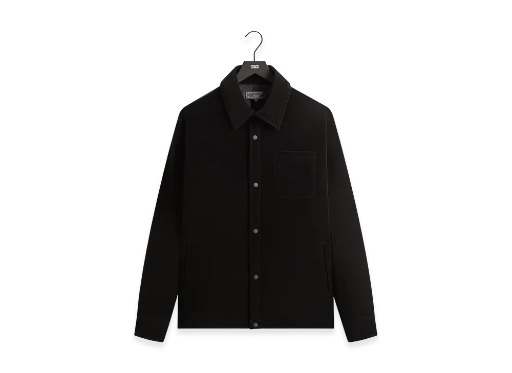 Kith Sueded Tech Brixton Puffed Shirt Jacket "Black"