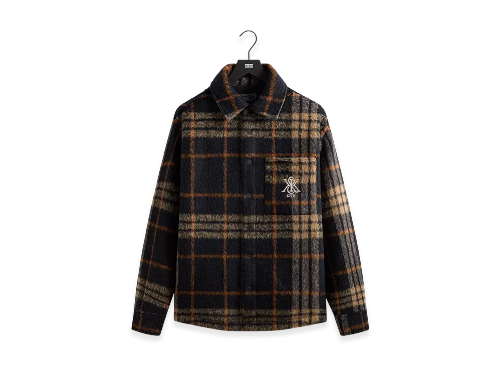 Kith Brushed Plaid Sheridan Shirt Jacket "Nocturnal"