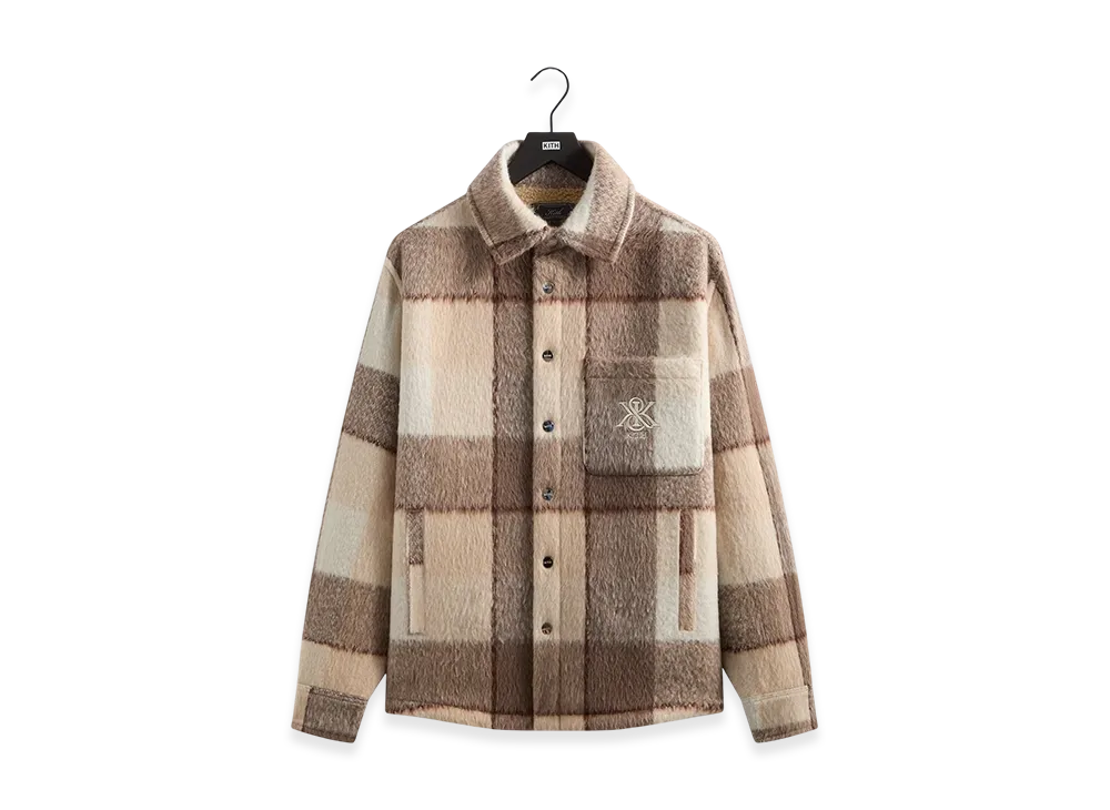 Kith Brushed Plaid Sheridan Shirt Jacket "Canvas"