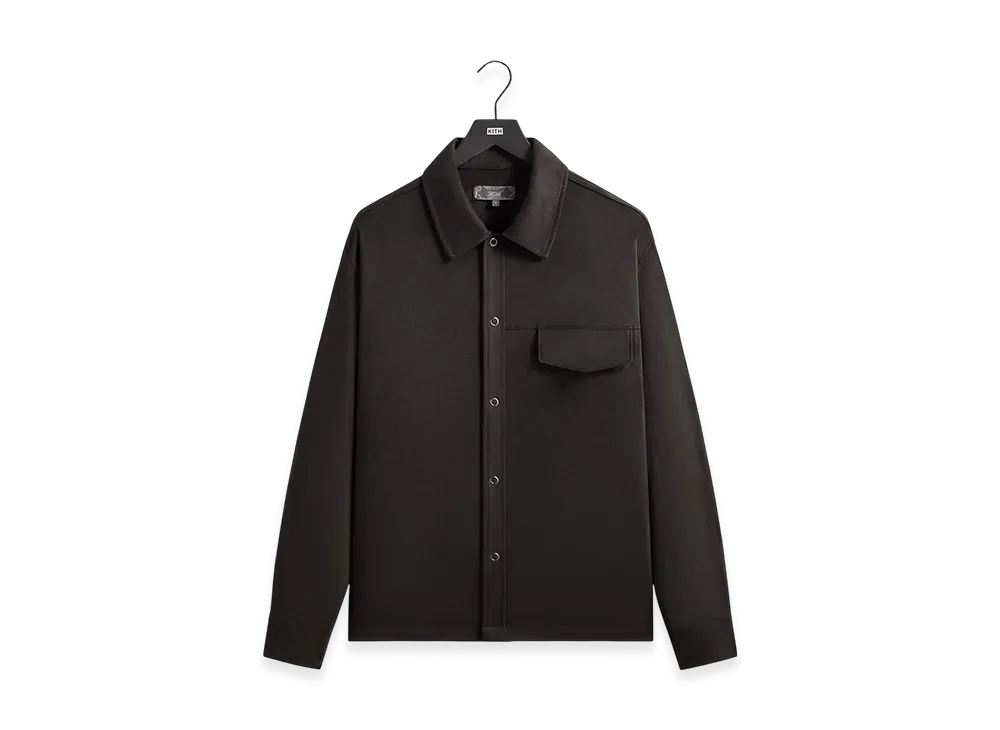 Kith Montague Microsuede Shirt "Black"