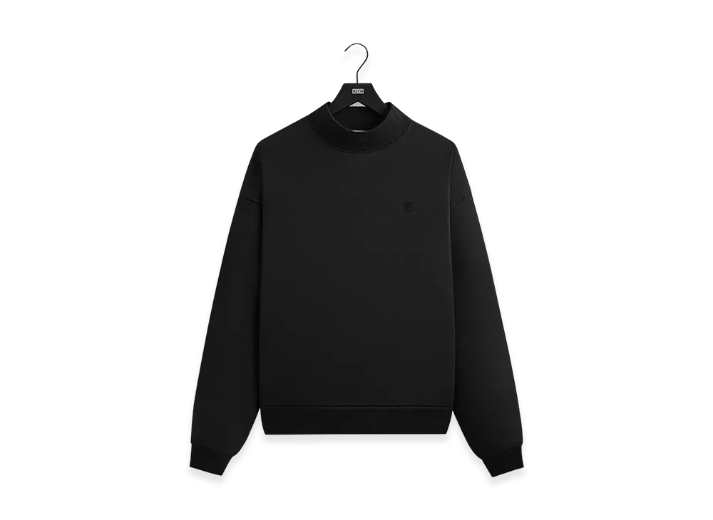 Kith Garment Dyed Fleece Mockneck Sweatshirt "Black"