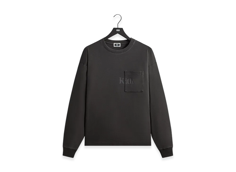 Kith Long Sleeve Quinn Tee "Carbon"