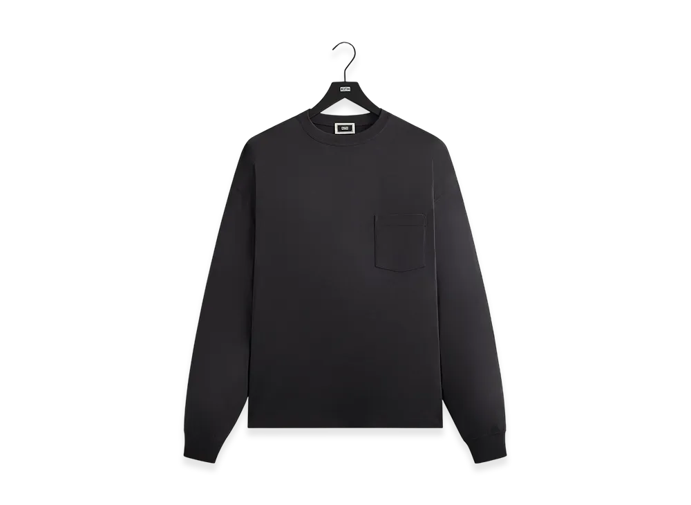 Kith Long Sleeve Leonard Pocket Tee "Carbon"