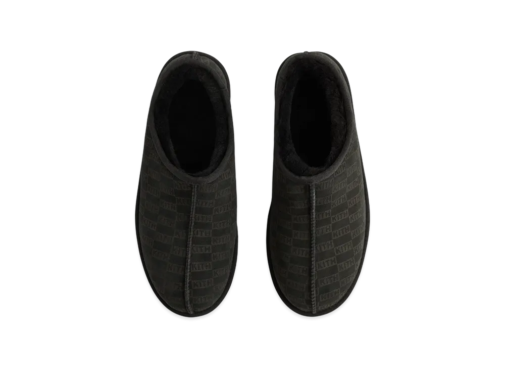 Kith Monogram Shearling Slippers "Black"