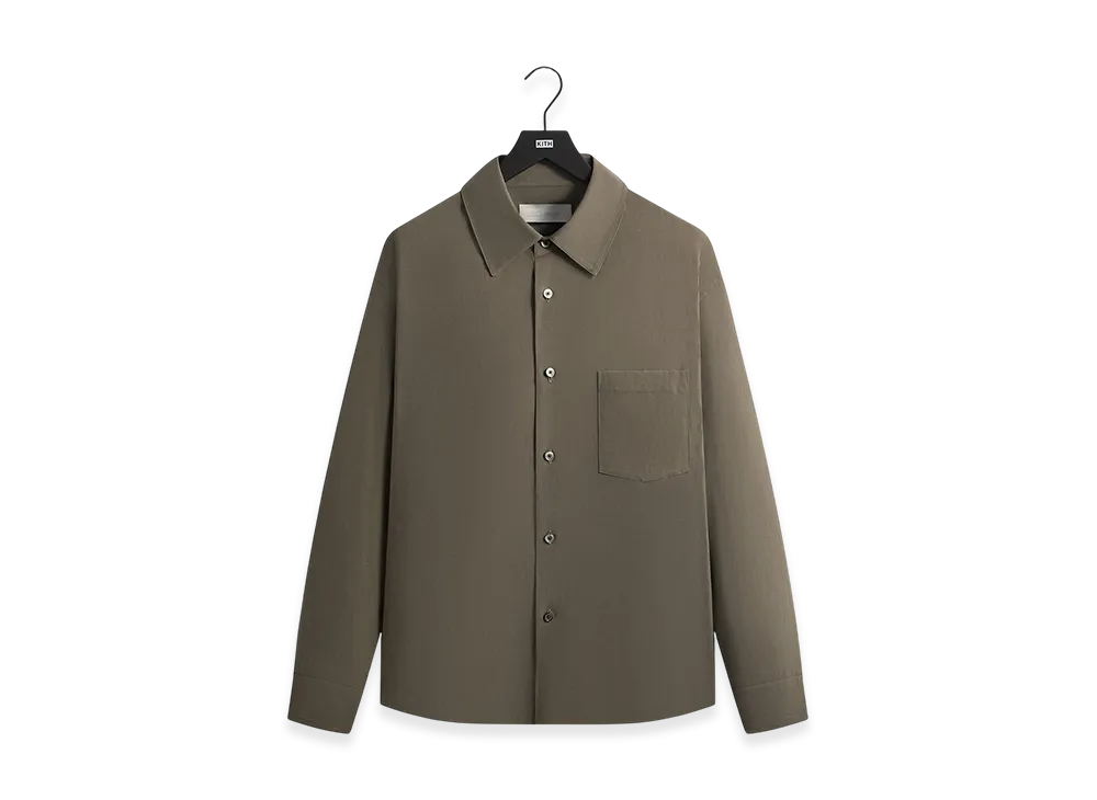 Kith 101 for ssstein Rayon Linen Button Down Shirt "Everglades"