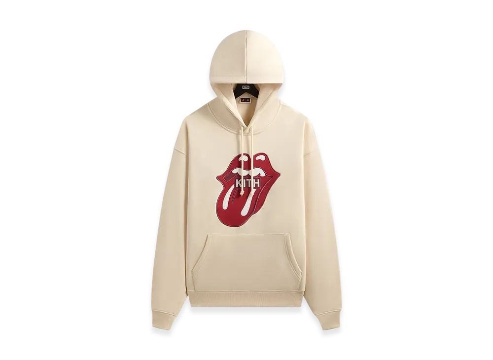 Kith x The Rolling Stones Classic Logo Nelson Hoodie "Muslin"