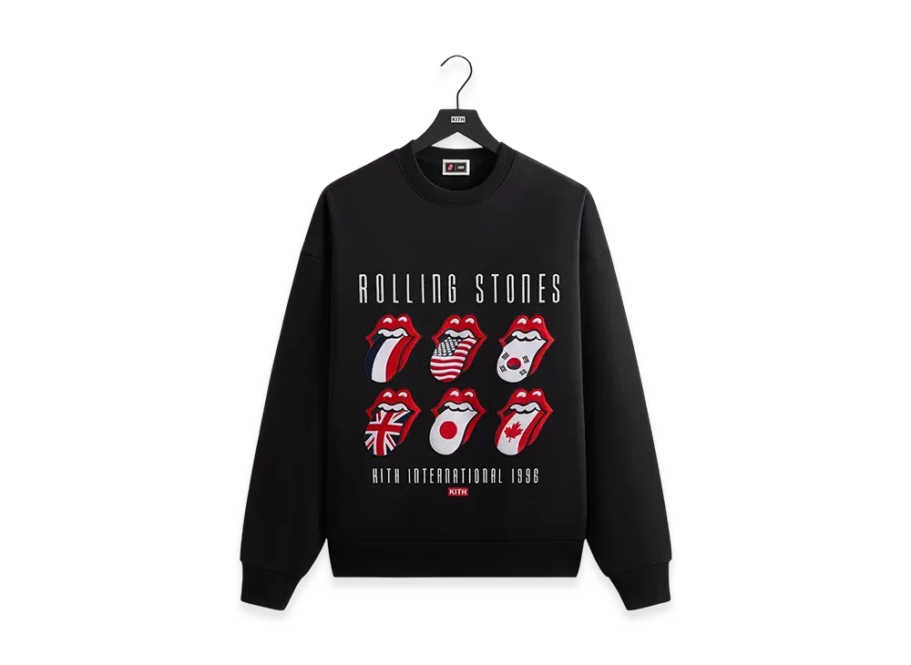 Kith x The Rolling Stones International 1996 Nelson Crewneck "Black"